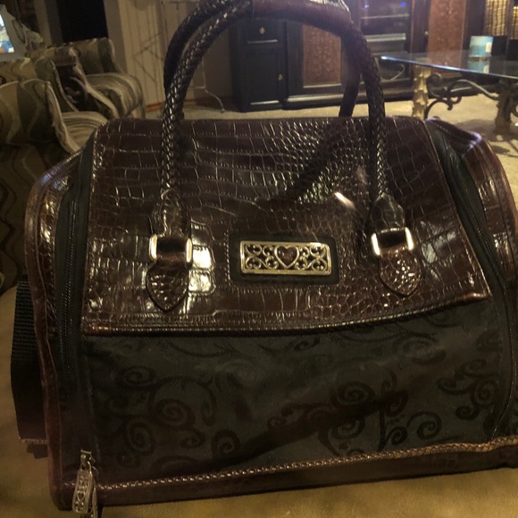 Brighten make up traveler.  All leather with silver  trimmings. - Picture 3 of 9